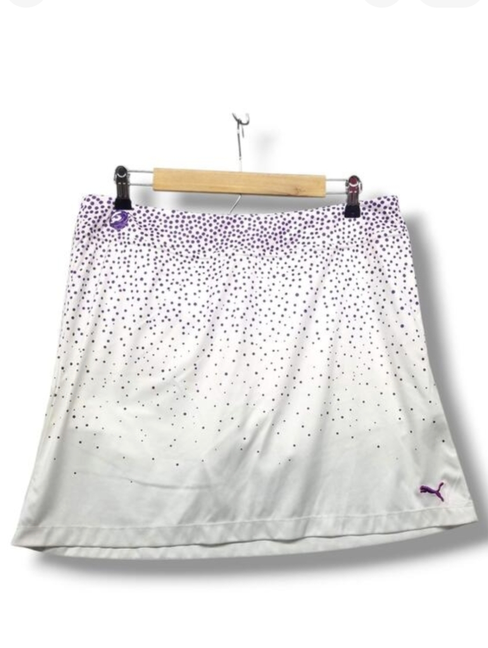 Puma Drycell Golf Skort Womens Large‎ White Purple Pickleball Tennis Sports